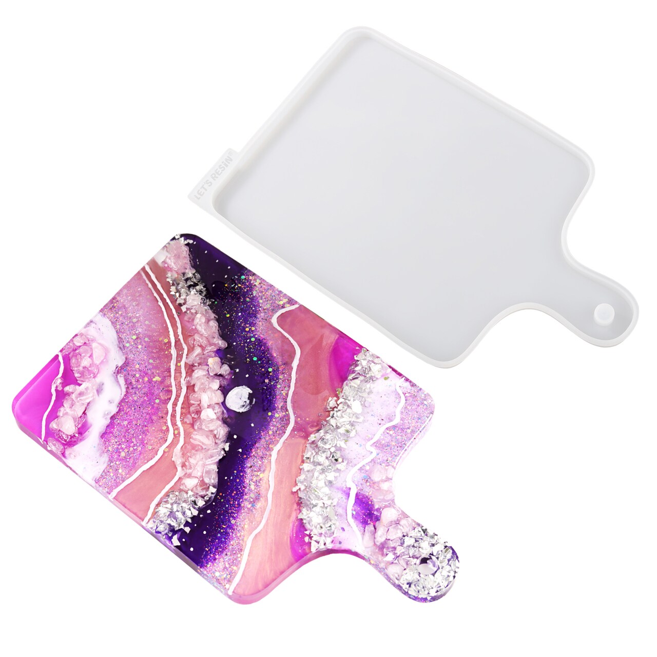 LET'S RESIN Silicone Resin Tray Molds, Epoxy Resin Molds for Rectangle Cutting Board, Large Silicone Molds for Resin Serving Tray, Resin Casting, Resin Art